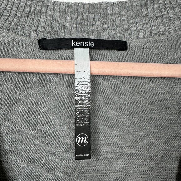 2/$24 Kensie Big Buttons V-Neck Cardigan Pockets Gray Medium #A0463 TRB3 - Picture 5 of 7